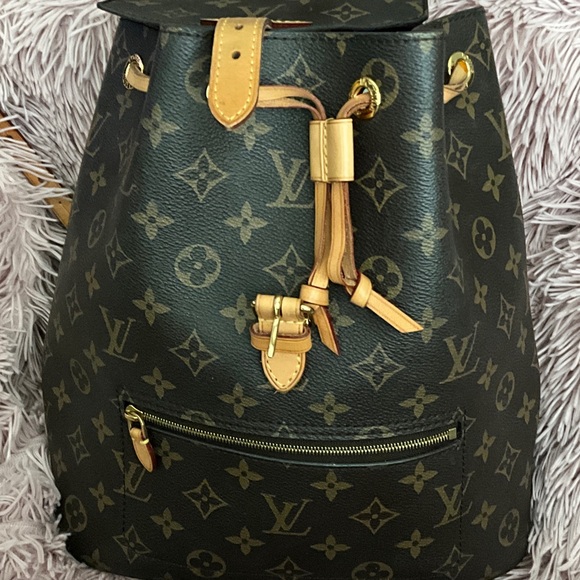 Louis Vuitton Black and Brown Monogram Backpack - Picture 1 of 5